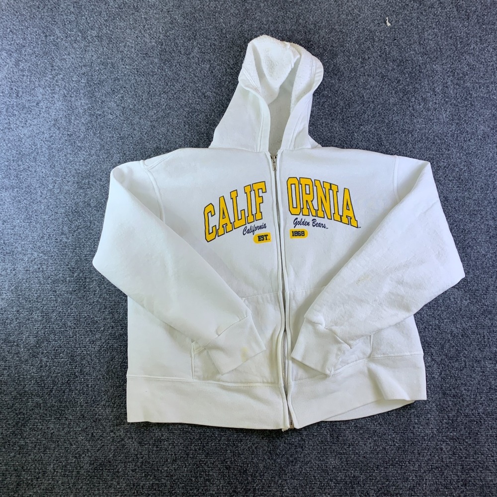 Vintage Russell Athletic California Golden Bears NCAA Hoodie Womens Large White